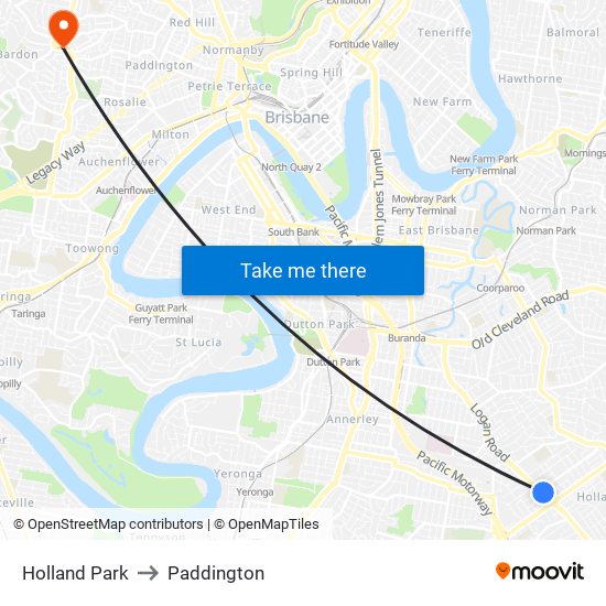 Holland Park to Paddington map