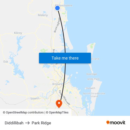 Diddillibah to Park Ridge map