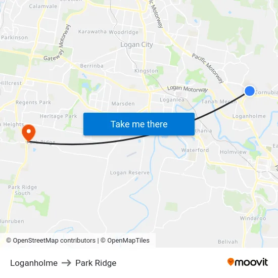 Loganholme to Park Ridge map