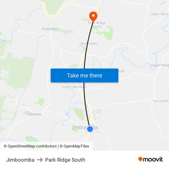 Jimboomba to Park Ridge South map