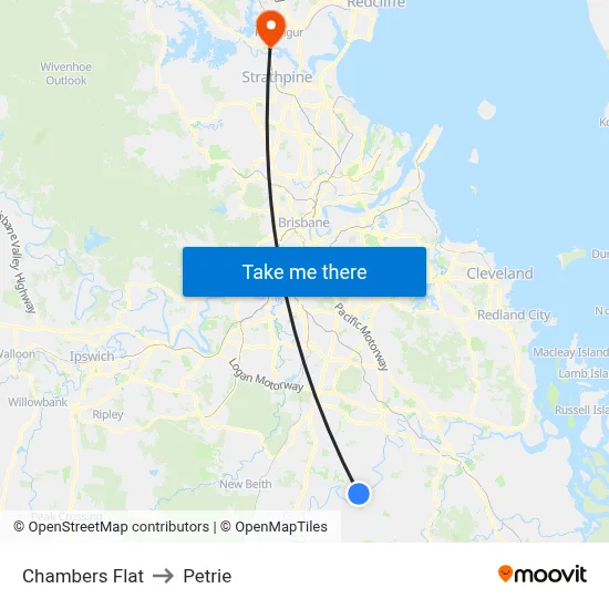 Chambers Flat to Petrie map