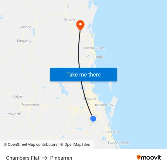 Chambers Flat to Pinbarren map
