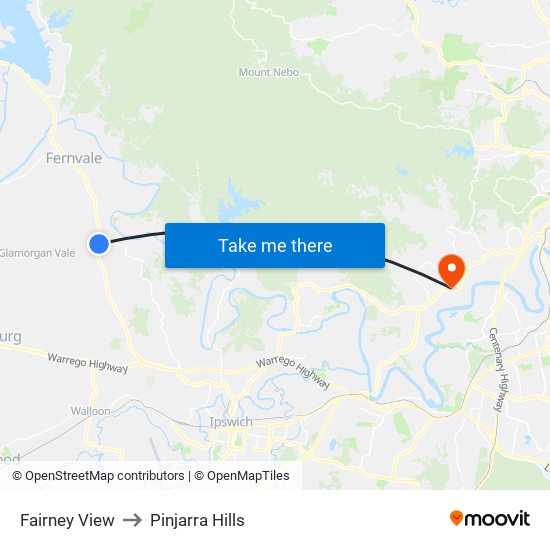 Fairney View to Pinjarra Hills map