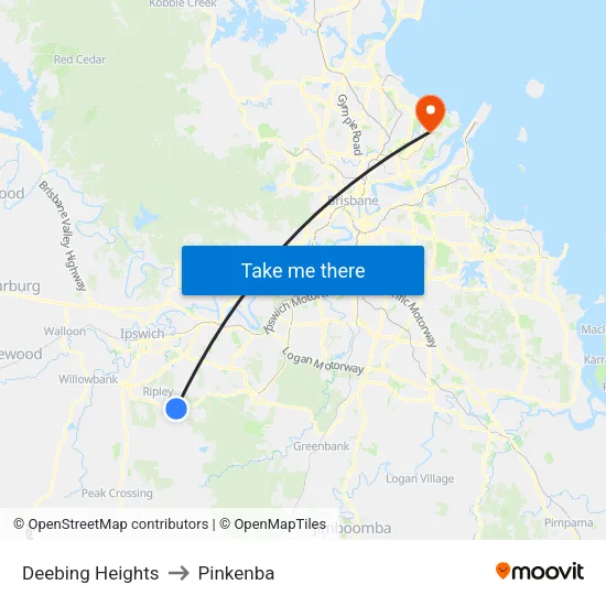 Deebing Heights to Pinkenba map