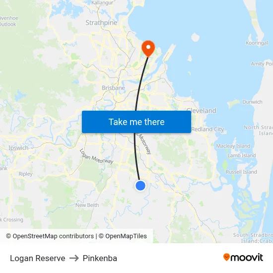 Logan Reserve to Pinkenba map