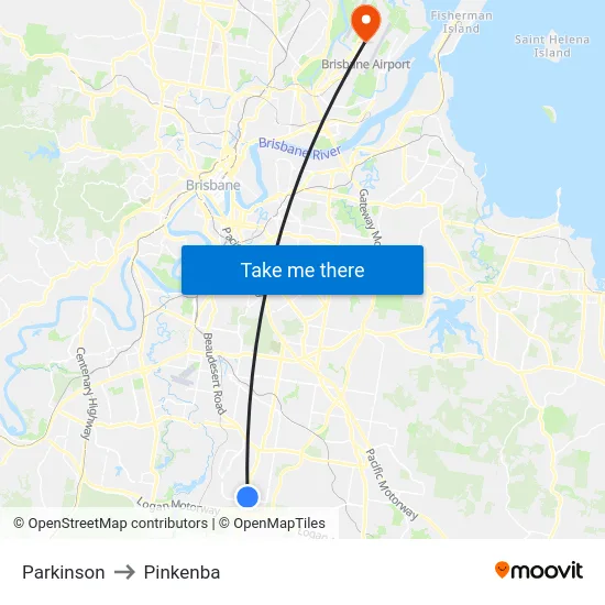 Parkinson to Pinkenba map