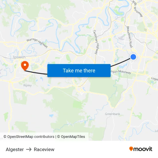 Algester to Raceview map