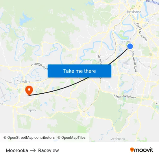 Moorooka to Raceview map