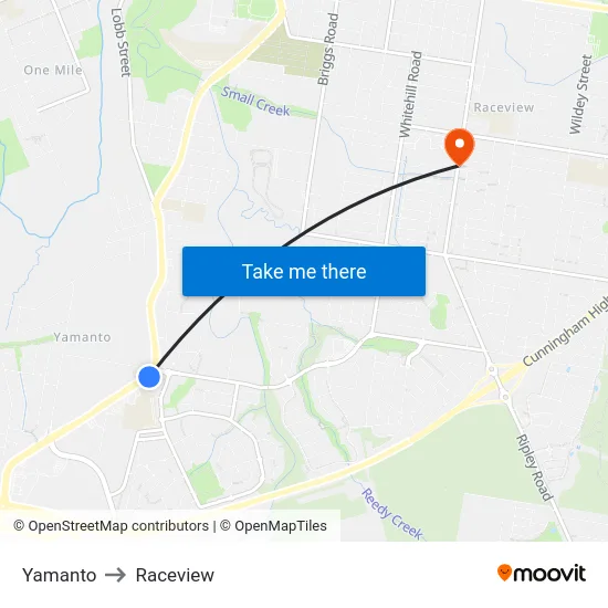 Yamanto to Raceview map