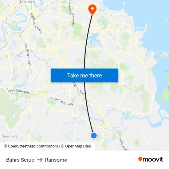 Bahrs Scrub to Ransome map