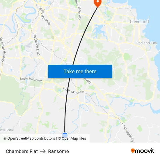 Chambers Flat to Ransome map