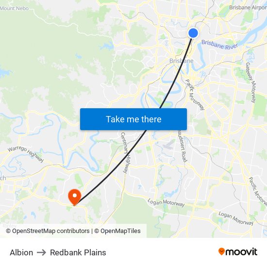 Albion to Redbank Plains map