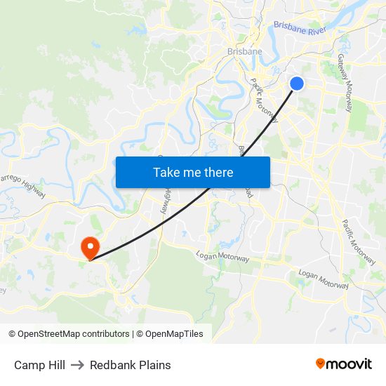 Camp Hill to Redbank Plains map