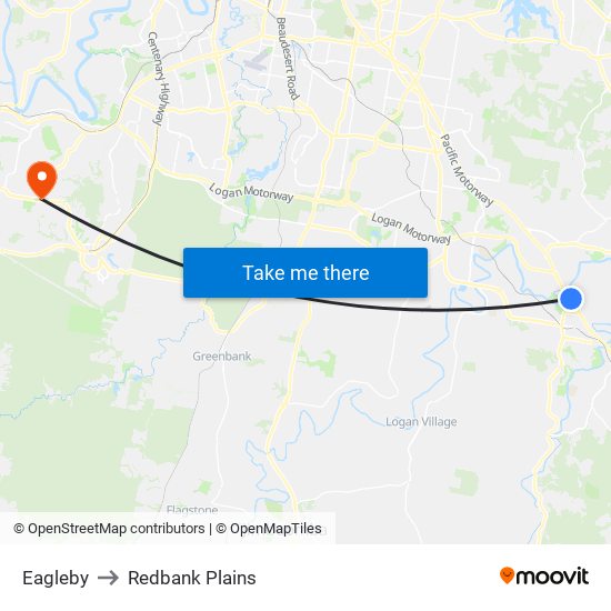 Eagleby to Redbank Plains map