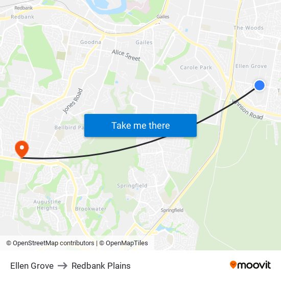 Ellen Grove to Redbank Plains map