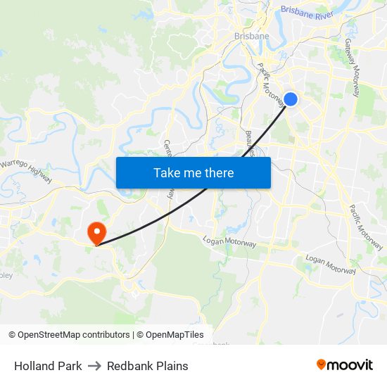 Holland Park to Redbank Plains map