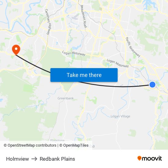 Holmview to Redbank Plains map