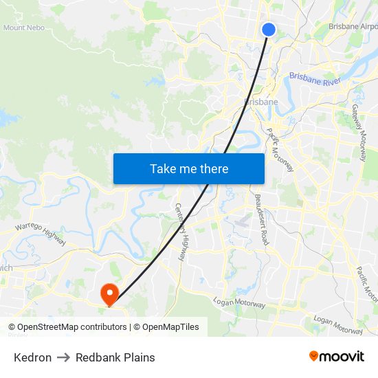 Kedron to Redbank Plains map