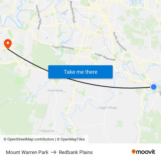 Mount Warren Park to Redbank Plains map