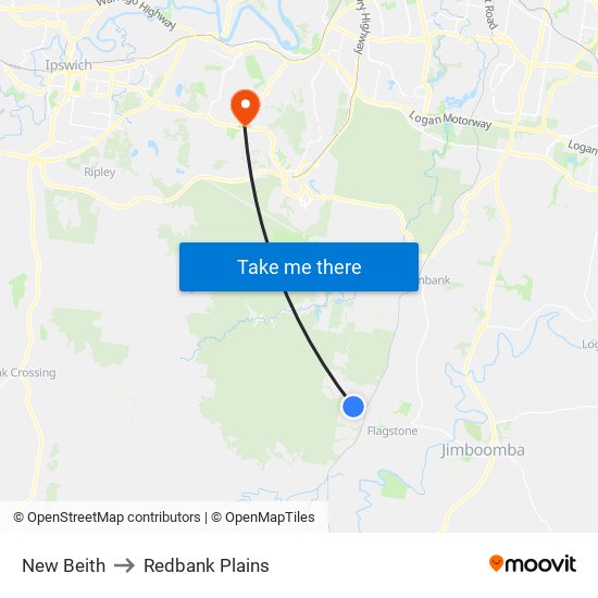 New Beith to Redbank Plains map