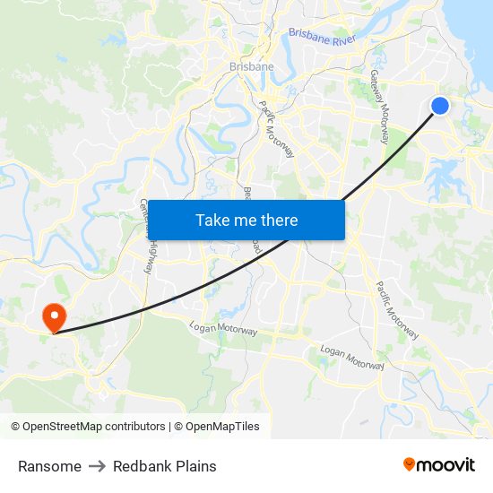 Ransome to Redbank Plains map