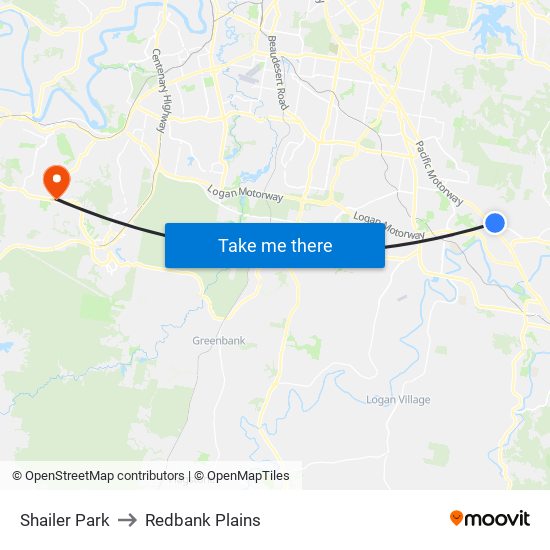 Shailer Park to Redbank Plains map