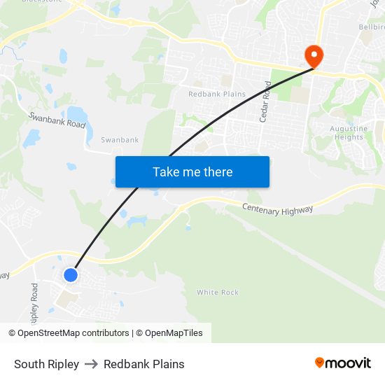 South Ripley to Redbank Plains map