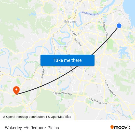 Wakerley to Redbank Plains map