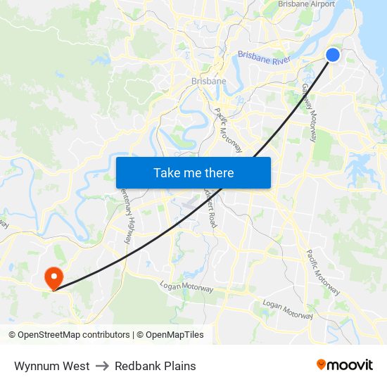 Wynnum West to Redbank Plains map