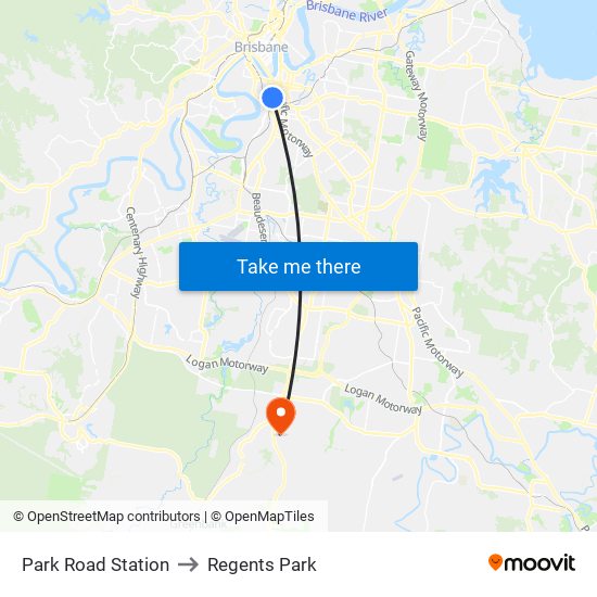 Boggo Road/Park Road Station to Regents Park map