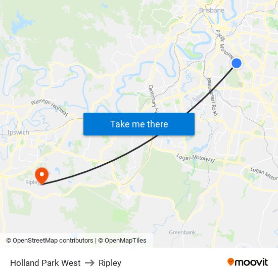 Holland Park West to Ripley map