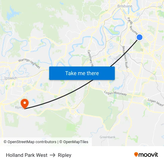 Holland Park West to Ripley map