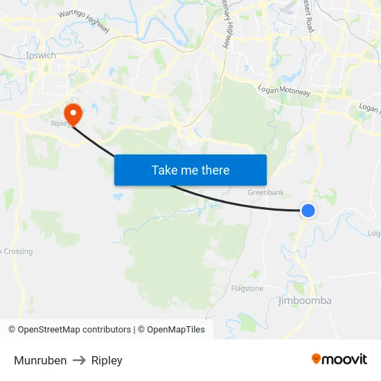 Munruben to Ripley map