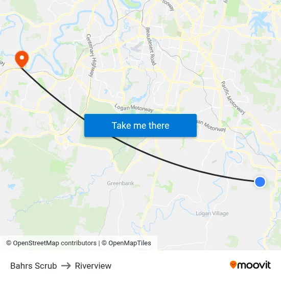Bahrs Scrub to Riverview map