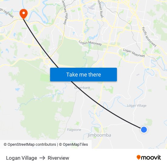 Logan Village to Riverview map