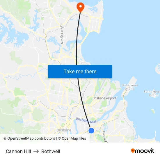 Cannon Hill to Rothwell map