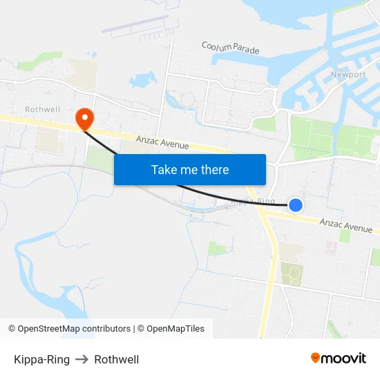 Kippa-Ring to Rothwell map