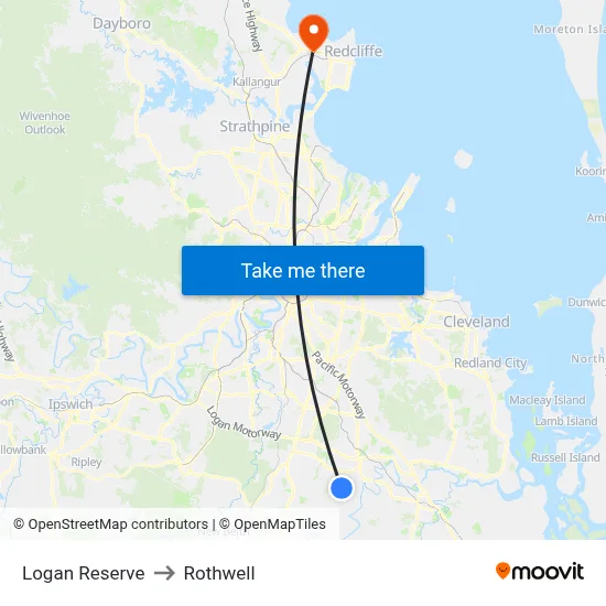 Logan Reserve to Rothwell map