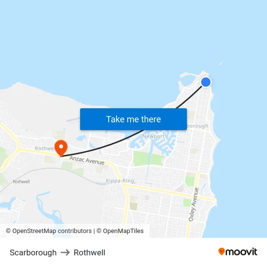 Scarborough to Rothwell map