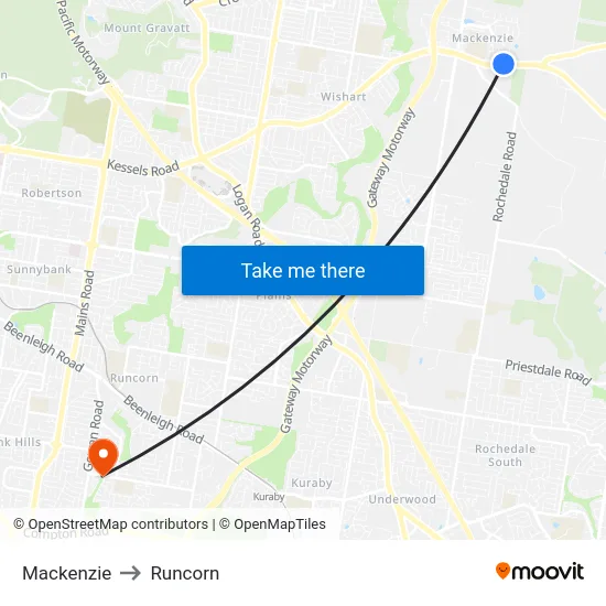 Mackenzie to Runcorn map
