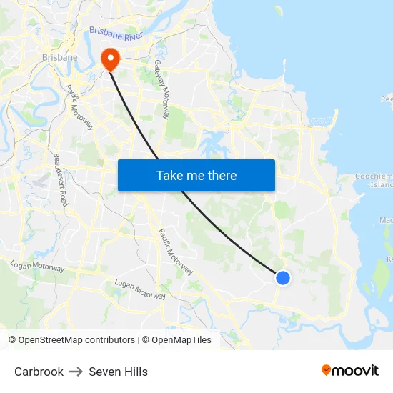 Carbrook to Seven Hills map