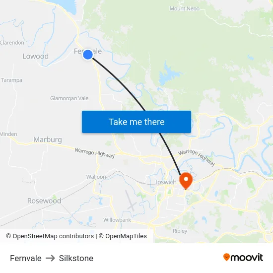 Fernvale to Silkstone map
