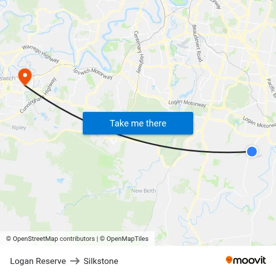Logan Reserve to Silkstone map