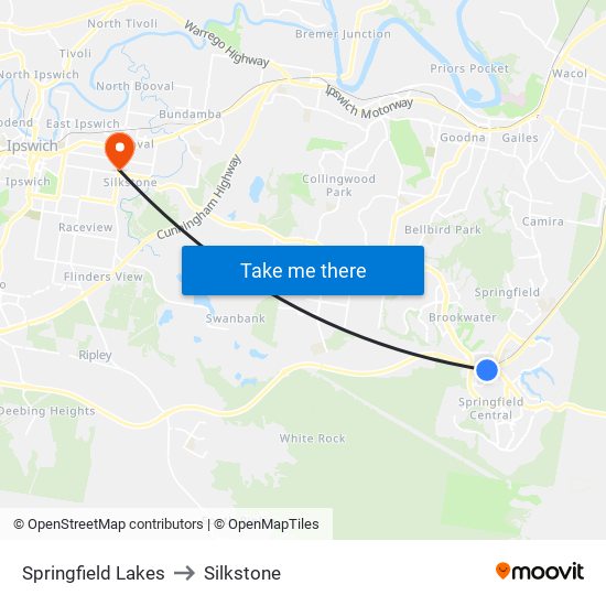 Springfield Lakes to Silkstone map