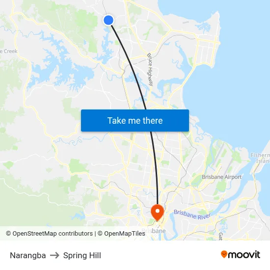 Narangba to Spring Hill map