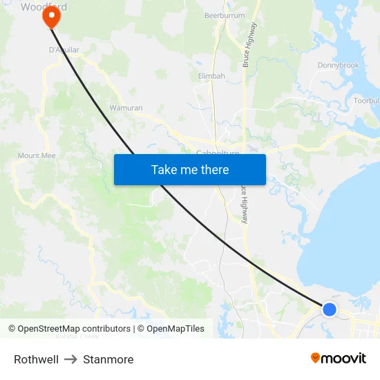 Rothwell to Stanmore map