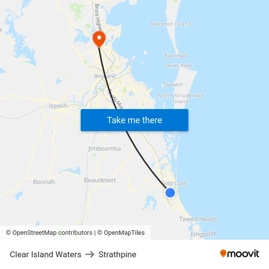 Clear Island Waters to Strathpine map