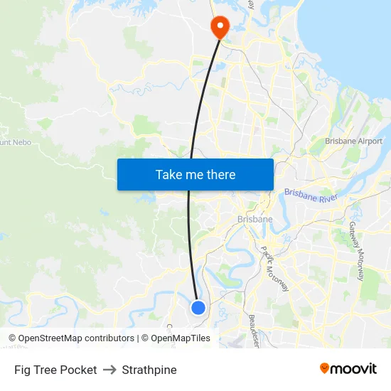 Fig Tree Pocket to Strathpine map