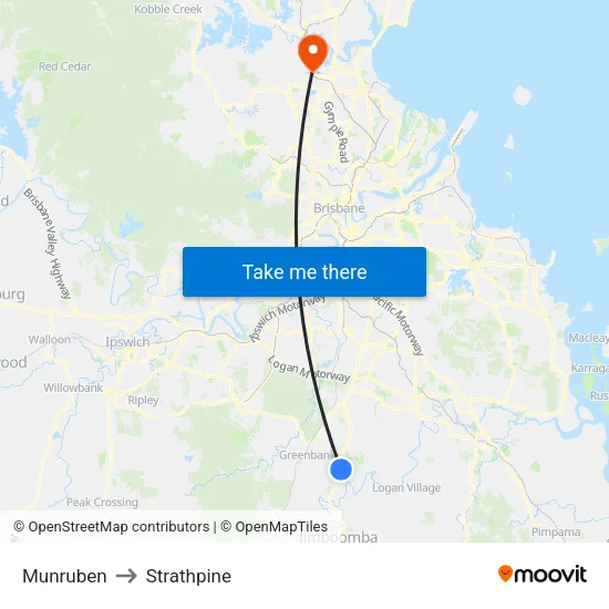 Munruben to Strathpine map