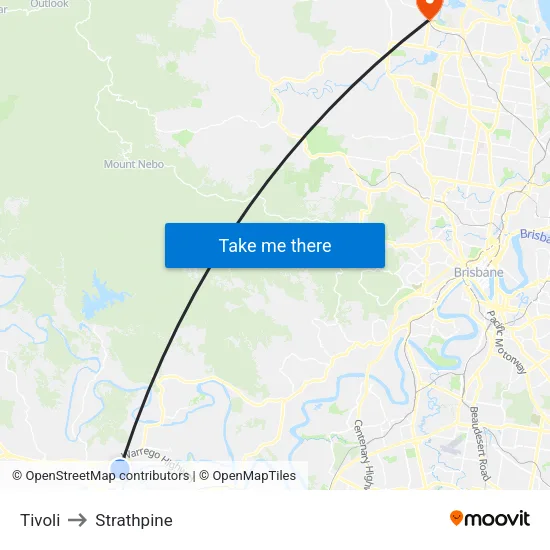 Tivoli to Strathpine map